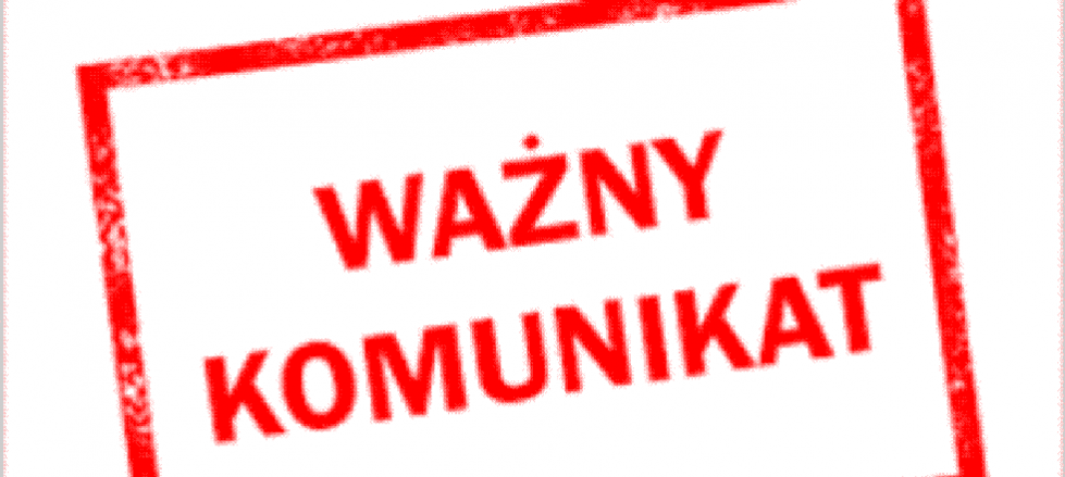 ważny komunikat